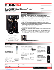 Bunn Single TF DBC Manuals | ManualsLib