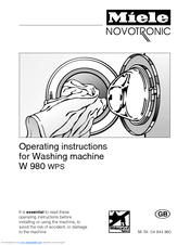 Miele W 980 Wps Manuals Manualslib