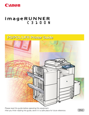 Canon Imagerunner C3100 N Printer Manuals Manualslib