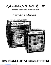 Gallien-krueger Backline 110 Manuals | ManualsLib