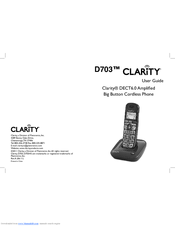 Clarity D703 Manuals | ManualsLib