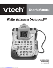 Vtech Write & Learn Notepad Manuals | ManualsLib