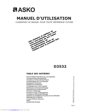 Asko D3532 Manuals | ManualsLib