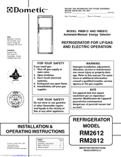 Dometic RM2612 Manuals | ManualsLib