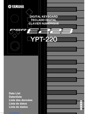 Yamaha YPT-220 Manuals | ManualsLib