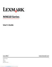 Lexmark Mx611de Manuals Manualslib