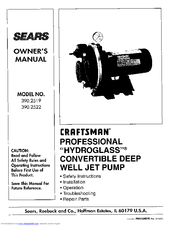Craftsman 390 2522 Owner S Manual Pdf Download Manualslib