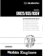 Subaru Eh025 Instructions For Use Manual Pdf Download Manualslib