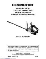 Remington RM1822BH Manuals | ManualsLib