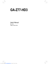 Gigabyte Ga H77 Ds3h Manuals Manualslib