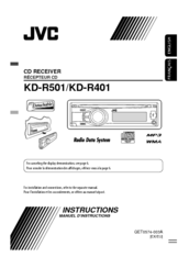 Jvc KD-R401 Manuals | ManualsLib