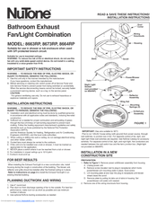 Nutone 8663rp Installation Instructions Manual Pdf Download Manualslib