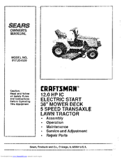 Craftsman 917 254520 Owner S Manual Pdf Download Manualslib
