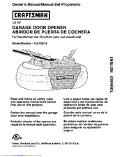Craftsman 13953914d Garage Door Opener Manual