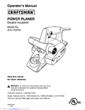 Craftsman 315.173700 Manuals | ManualsLib