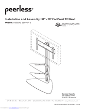 Peerless Ss550p Installation And Assembly Manual Pdf Download Manualslib