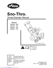 Ariens Sno-Throo 932036-524 Manuals | ManualsLib
