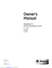 Ge Monogram Advantium 240v Speedcook Oven Owner S Manual Pdf Download Manualslib