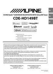 Alpine CDE-HD149BT Manuals | ManualsLib