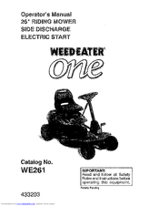 Weed Eater One We261 Operator S Manual Pdf Download Manualslib