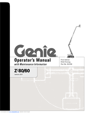 Genie Z-60 Manuals | ManualsLib