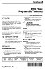 Honeywell T8000 Manuals | ManualsLib