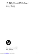 Hp 10bII+ Manuals | ManualsLib