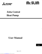 Mitsubishi electric Mr.Slim Zuba Central Manuals | ManualsLib