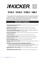 Kicker Solo-Baric S12L7 Manuals | ManualsLib