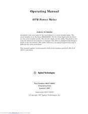 Agilent technologies 437B Manuals | ManualsLib