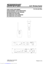 Shure ULXP4 Manuals