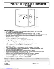 Venstar T2900 Manuals | ManualsLib