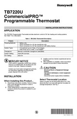 Honeywell TB7220U Manuals | ManualsLib