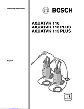 Bosch Aquatak 110 Manuals