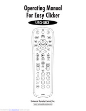 Universal remote control Easy Clicker UR3-SR3 Manuals | ManualsLib