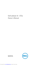 Dell Latitude 10 St2e Owner S Manual Pdf Download Manualslib