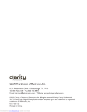 Clarity XLC2 Manuals | ManualsLib