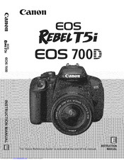 Canon Eos Rebel T5i Eos 700d Instruction Manual Pdf Download