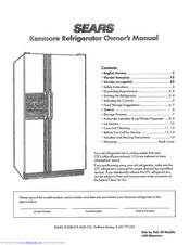 Sears Kenmore Refrigerator Manuals | ManualsLib