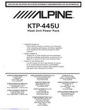 Alpine Ktp 445U Wiring Diagram
