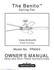 Fanimation The Benito Fp8003 Owner S Manual Pdf Download