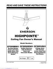 Emerson Cf205vs01 Owner S Manual Pdf Download