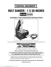 Central Machinery 1 X 30 Inches 2485 Assembly And Operation