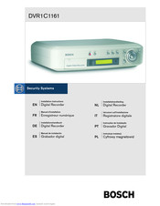Bosch Dvr1c1161 Single Channel Digital Video Recorder
