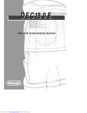 Delonghi DEC180E Manuals | ManualsLib