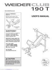 Weider Club 190 T Manuals