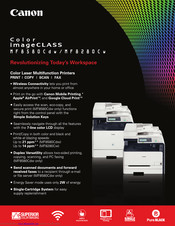 Canon Color imageCLASS MF8580Cdw Manuals