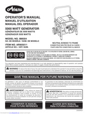Ariens 5000 Watt Generator Manuals