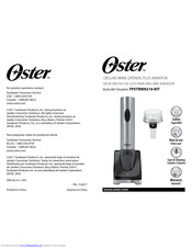 Oster Deluxe Electric Wine Opener Plus Wine Aerator Manuals Manualslib