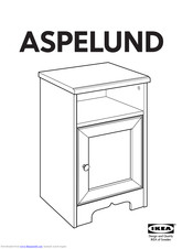 Ikea Aspelund Bedside Table 14x14 Manuals